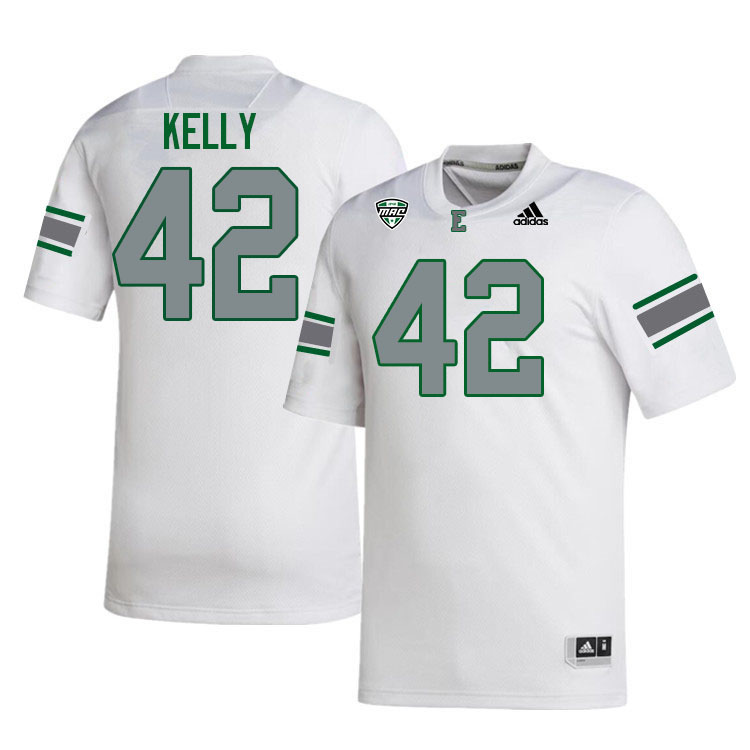 Eastern Michigan Eagles #42 Quinn Kelly College Football Jerseys Stitched Sale-White Eastern Michigan Eagles #42 Quinn Kelly College Football Jerseys Stitched Sale-White